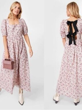 Tuckernuck Hyacinth House - Pink floral isla maxi dress